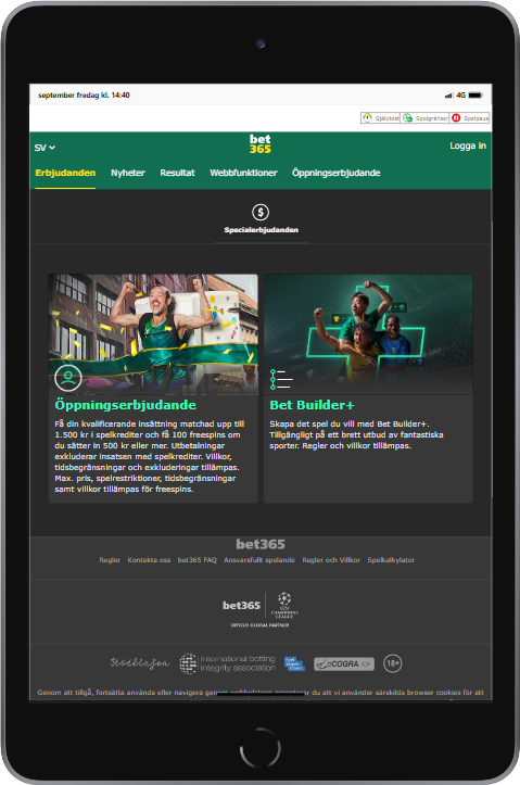 Bet365 ipad mini