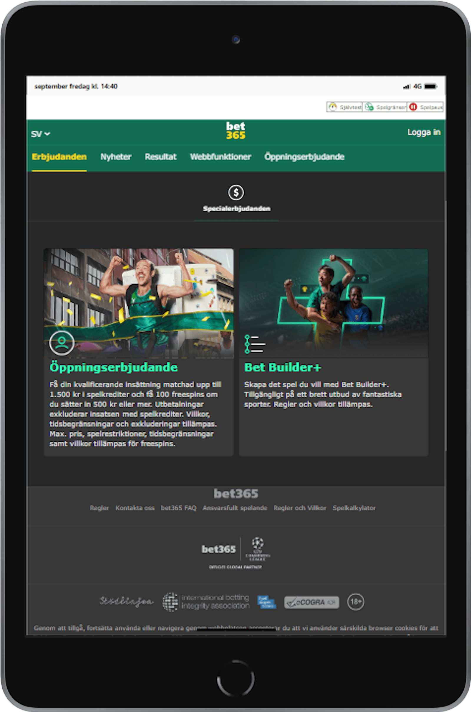Bet365 ipad mini