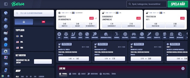 Betinia ny sportsbook