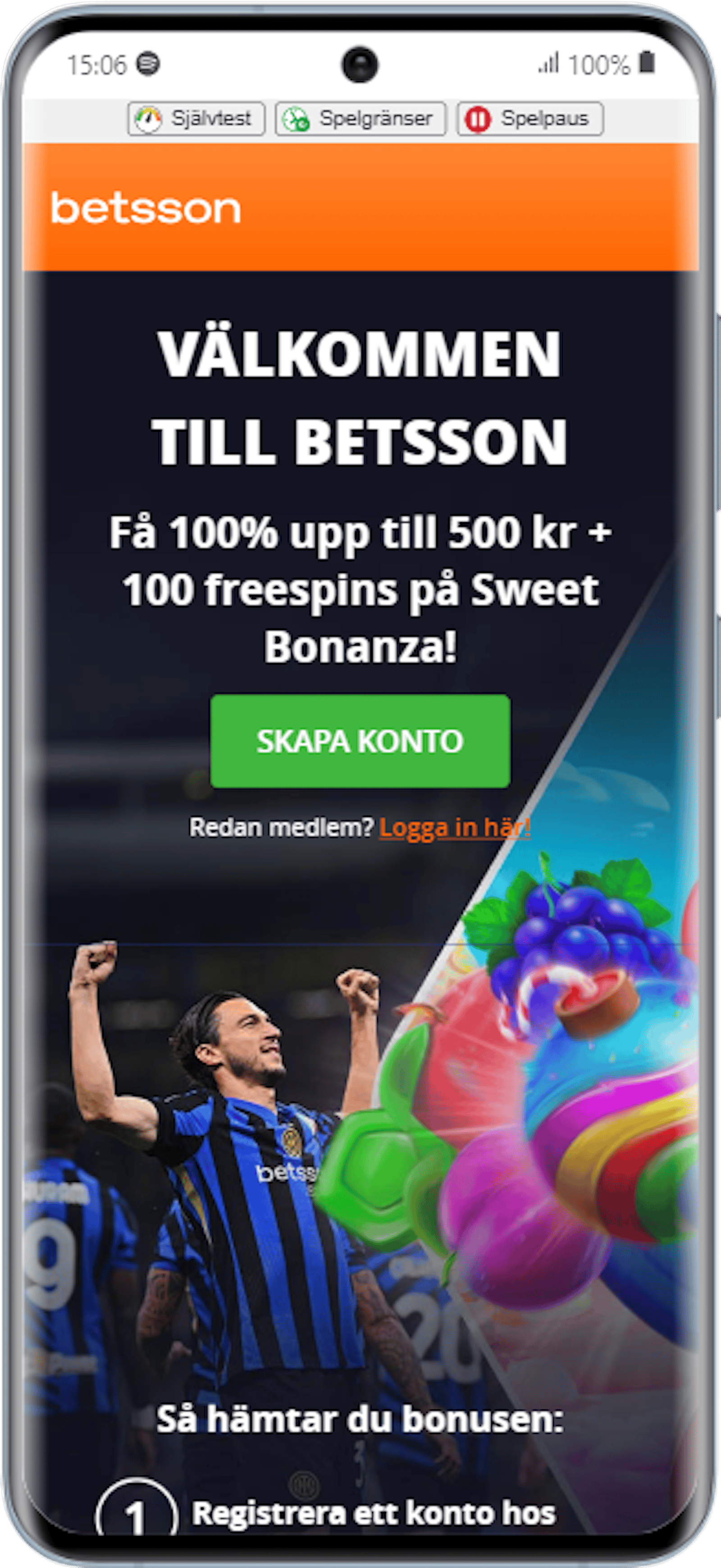 Betsson Samsung Galaxy S20