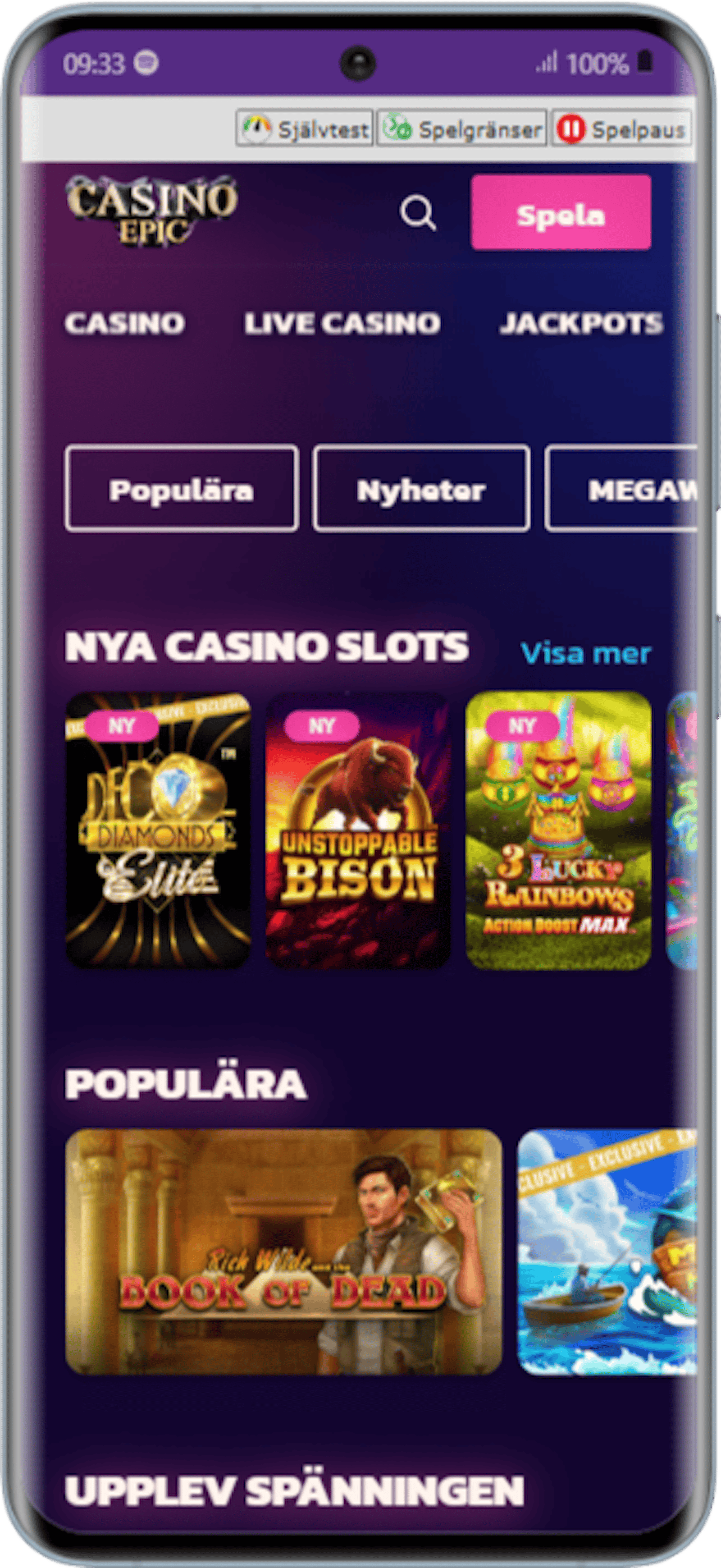 Casino Epic Samsung Galaxy s20