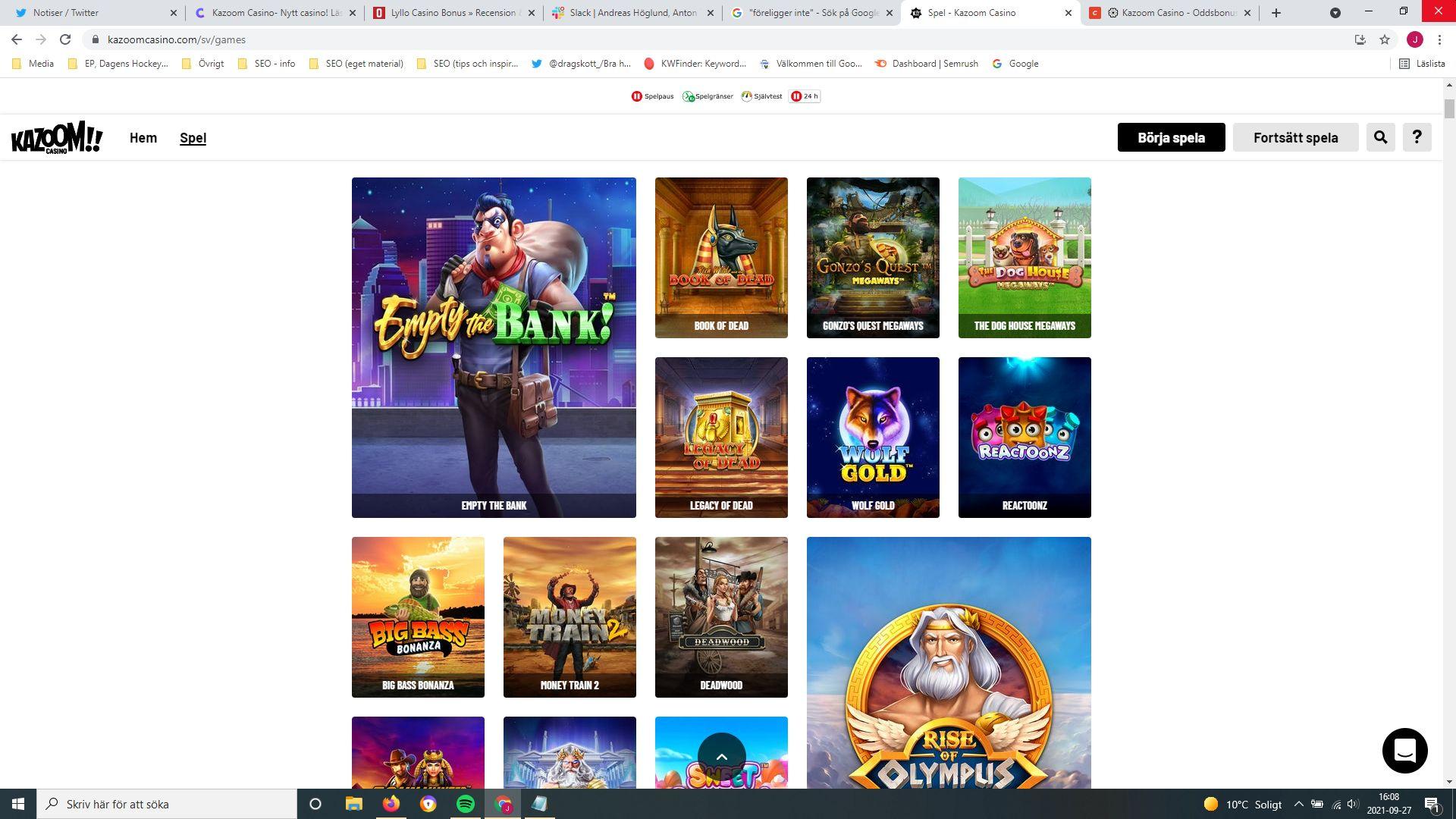 Nätcasino hos Kazoom Casino