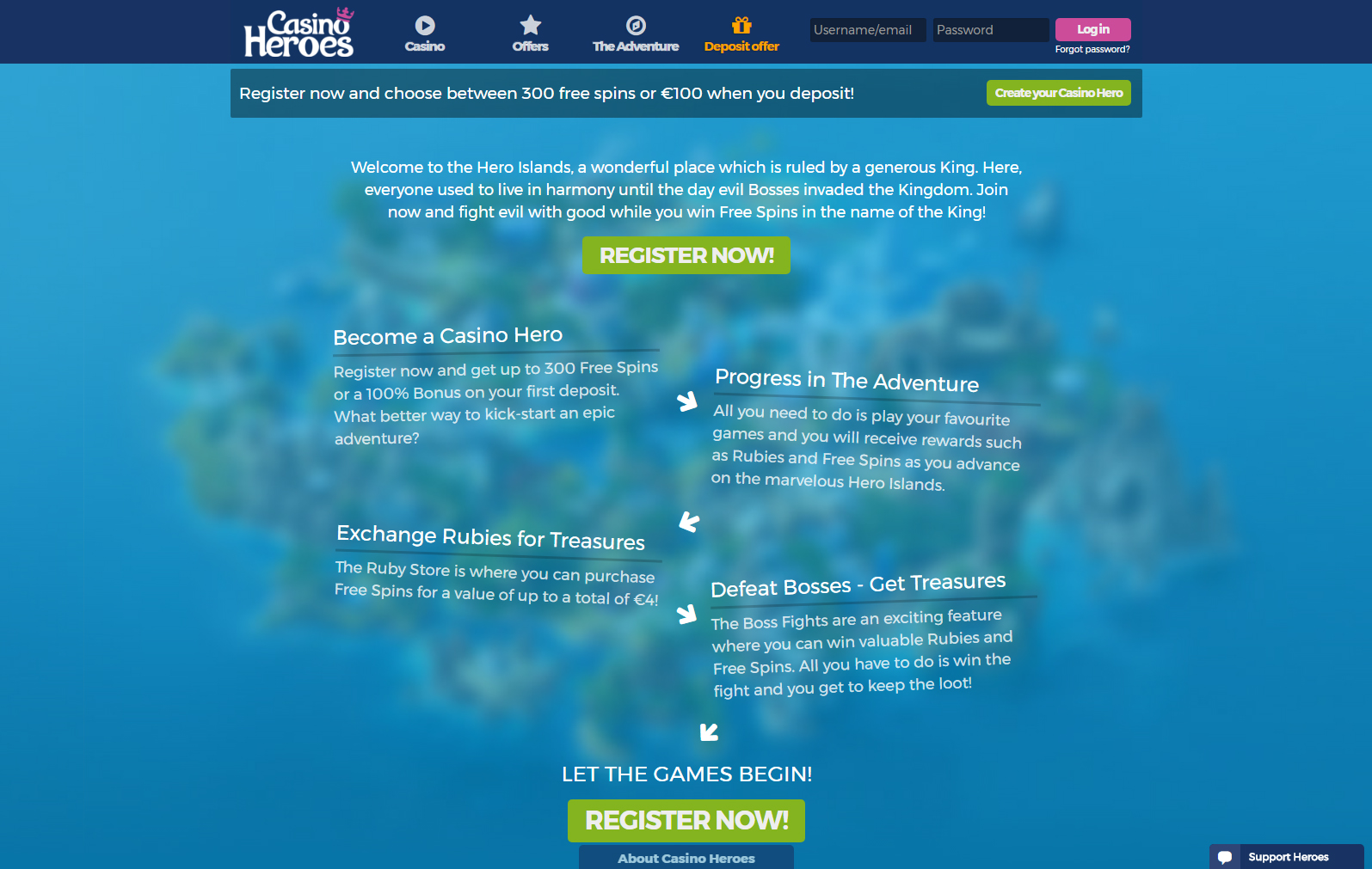 Casino Heroes Adventure