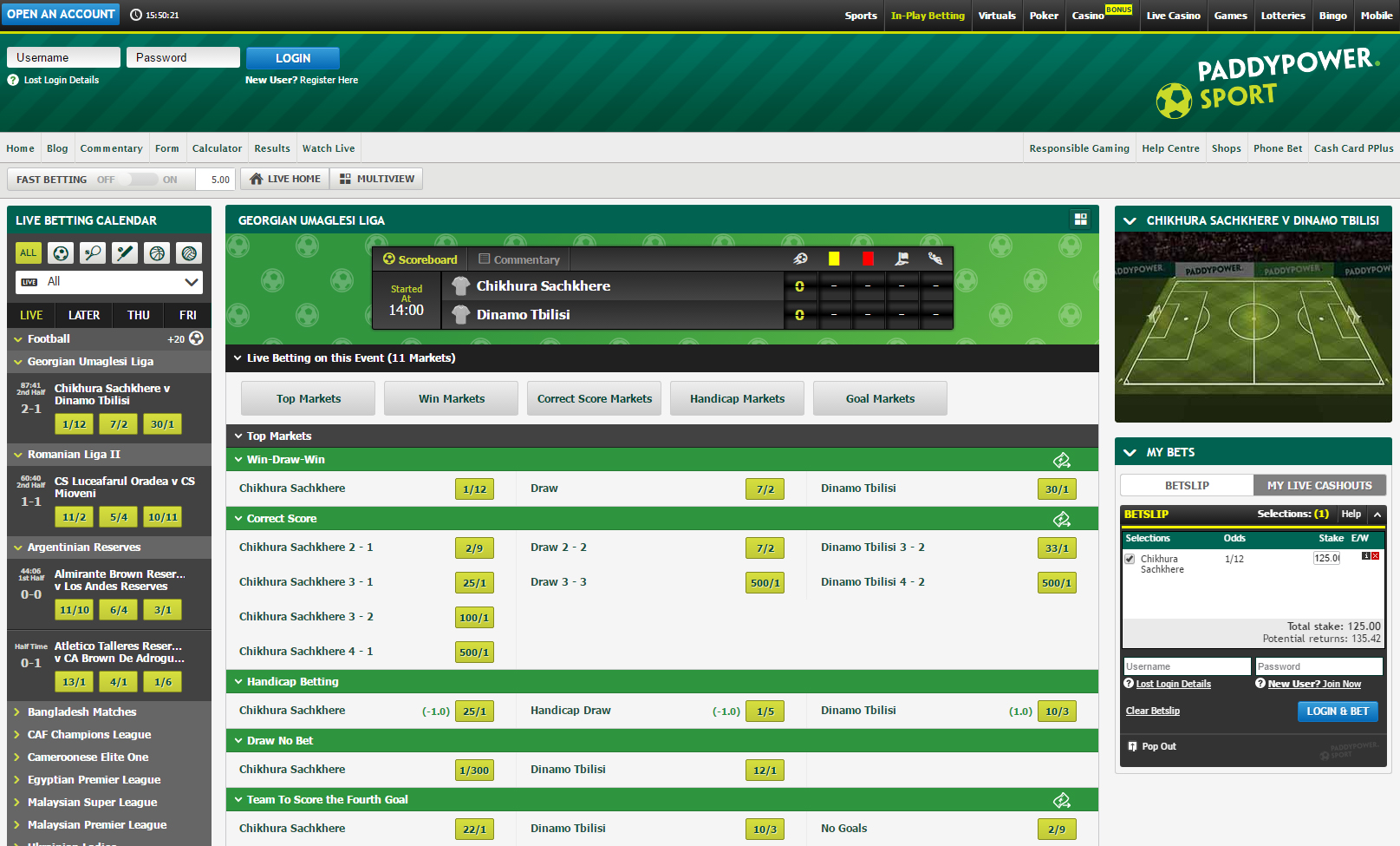 Paddy Power Liveodds