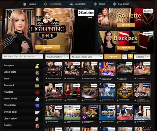 Videoslots livecasino natcasino