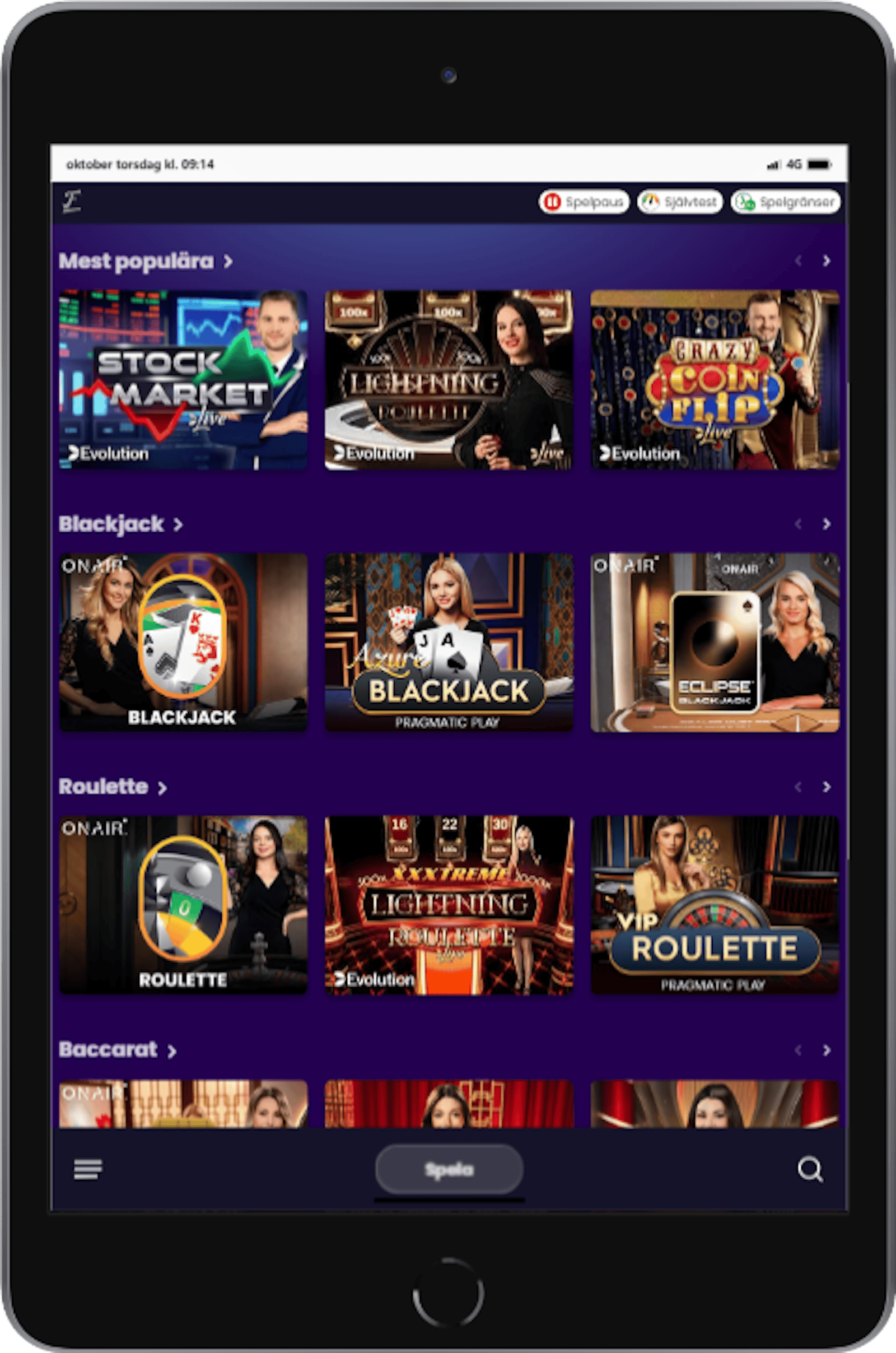 Flax casino ipad mini