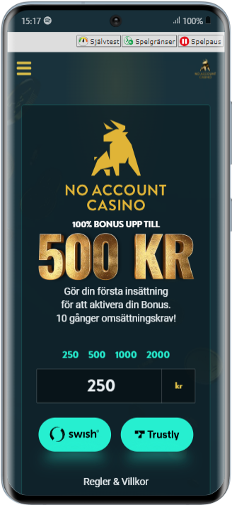 No account casino Samsung Galaxy S20