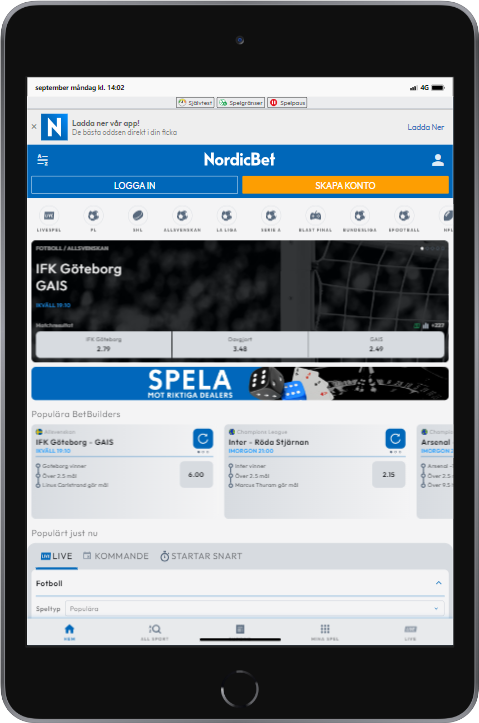Nordicbet ipad mini