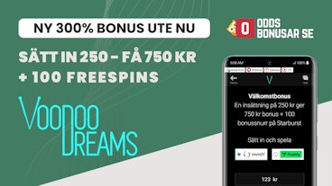 Ny 300 bonus hos Voodoo Dreams casino