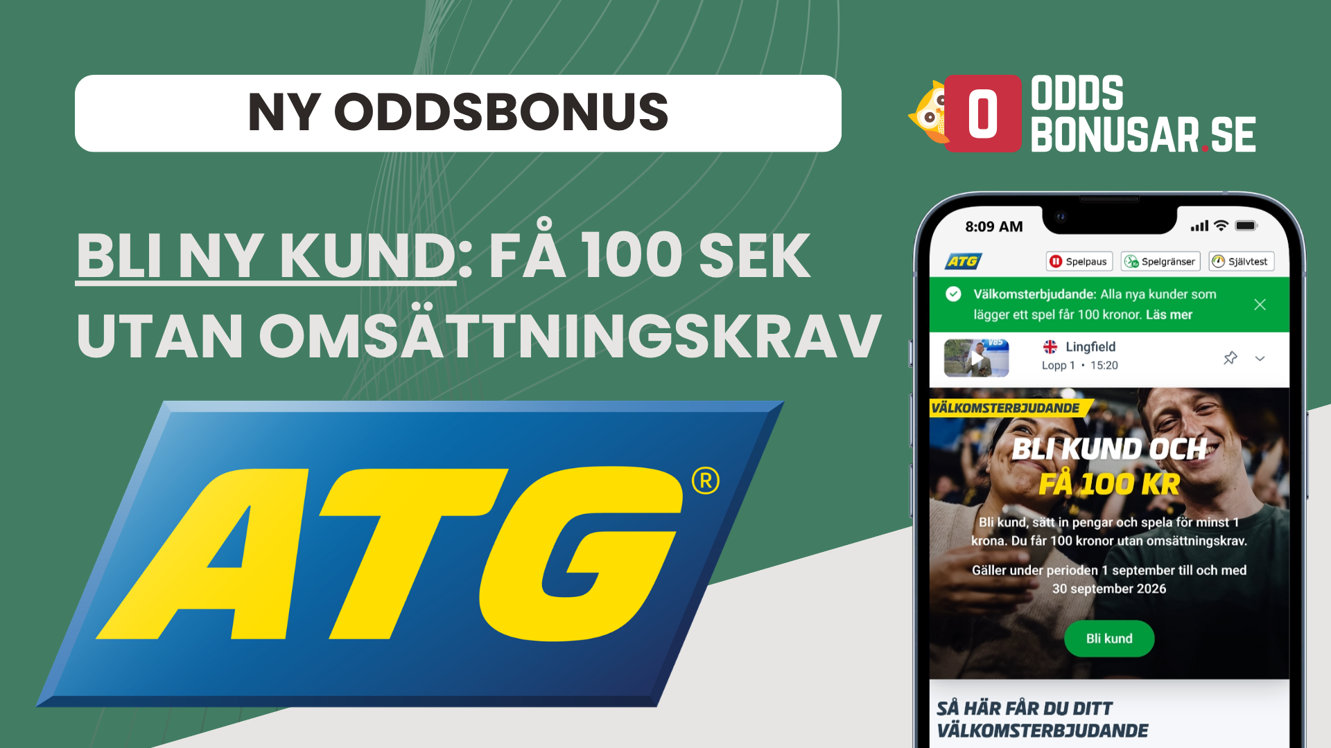 Nyhet atg bonus for forsta gangen