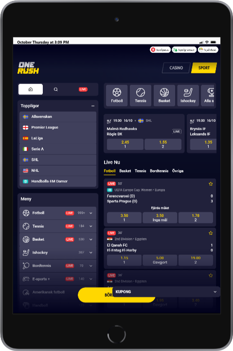 Onerush betting ipad mini