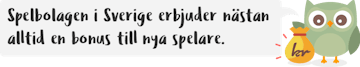 Bonusar hos svenska spelbolag