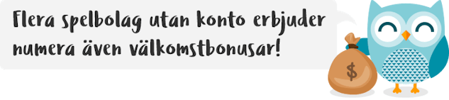 Bonus utan registrering hos spelbolag
