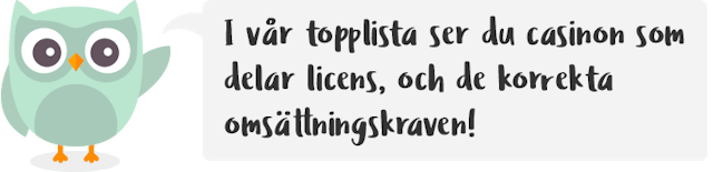 Owlie topplista licens och omsattningskrav