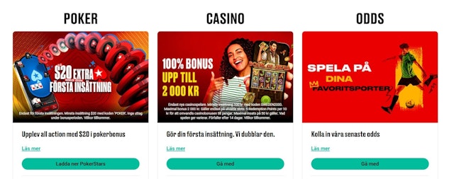 Pokerstars hemsida och bonusar