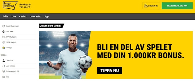 Reklam for Interwettens nya sportbonus