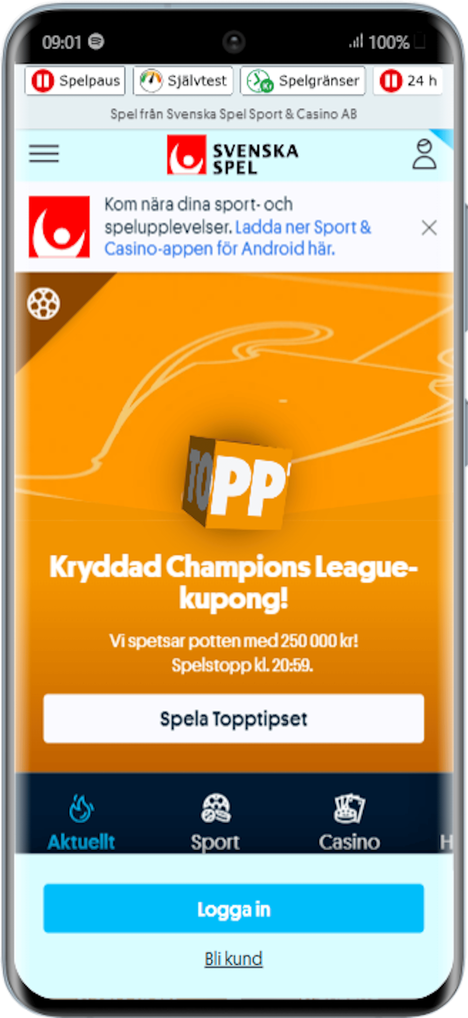 Svenska spel Samsung Galaxy S20