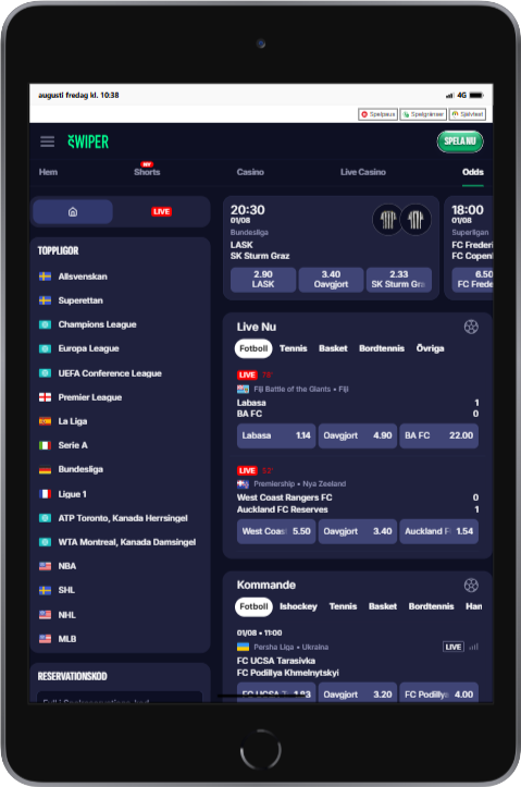 Swiper sport ipad mini