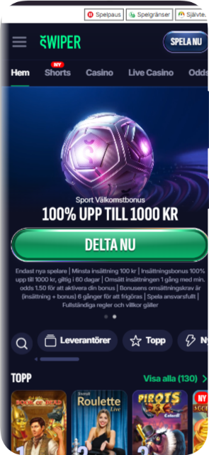 Swiper startsida Samsung Galaxy S20