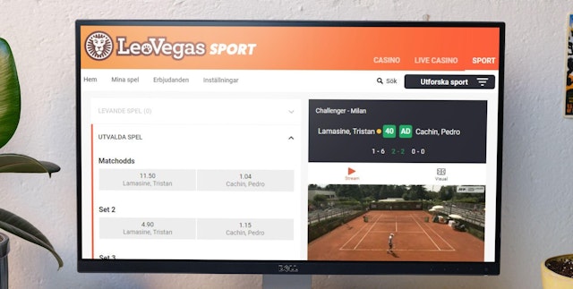 Livestreaming tennis odds bettingsidor